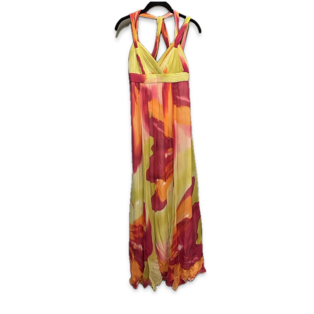 BCBGMaxAzria Multicolor Floral Maxi Dress in Yellow, Pink, Orange